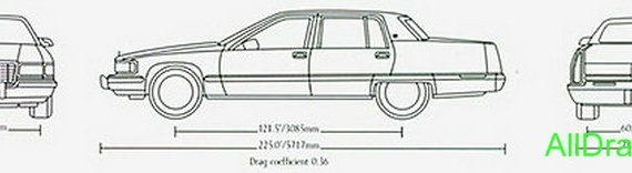 Cadillac Fleetwood (1995) (Cadillac Fleetwood (1995)) - drawings of the car